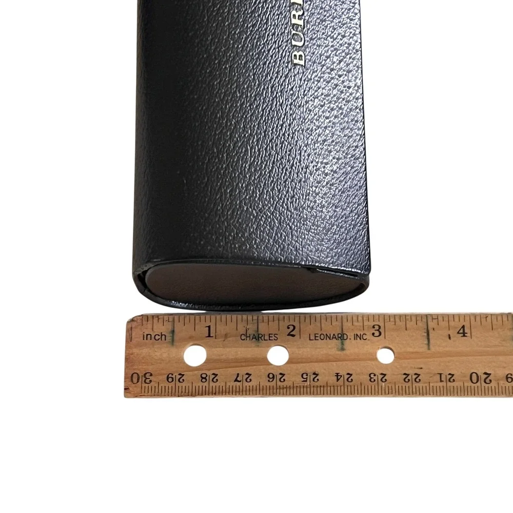 Burberry Leather Hard Shell Eyeglass Sunglass Case‎ Black Luxury Designer Optic